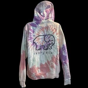 Ivory Ella Tie Dye Hoodie Sweatshirt Size M